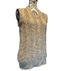 Jockey Wool Blend Women's Cable Knit Sweater Vest Small